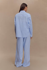 Hansen Oversized Shirt - Blue Pinstripe